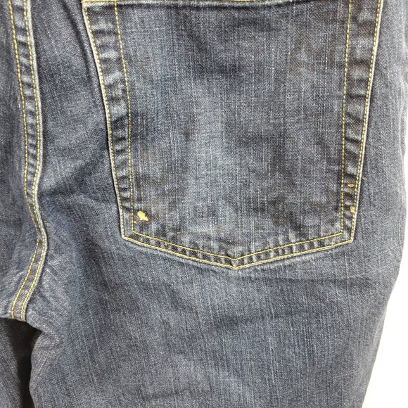 Vintage PNB Nation Mens Dark Blue Wash Denim Shorts Sz 36 - Picture 5 of 9